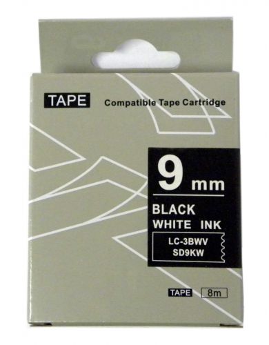 Taśma SD9KW zamiennik Epson LC-3BWV 9mm biały/czarnej