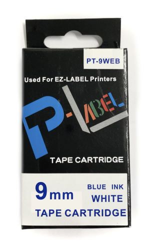 Taśma do Casio PT-9WEB zamiennik 9mm niebieski/białej