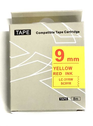 Taśma SC9YR zamiennik Epson LC-3YRW 9mm czerwony/żółtej